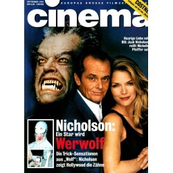 CINEMA 9/94 September 1994 - Nicholson Werwolf