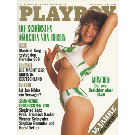 Playboy Nr.8 / August 1987 - Playmate Susanne Meyer