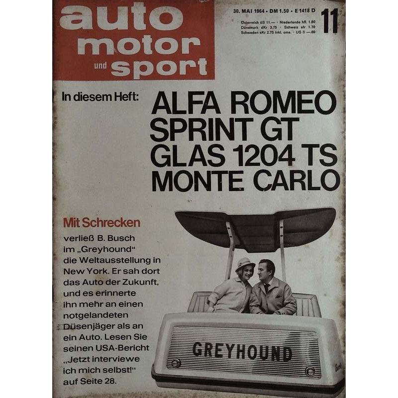 auto motor & sport Heft 11 / 30 Mai 1964 - Greyhound