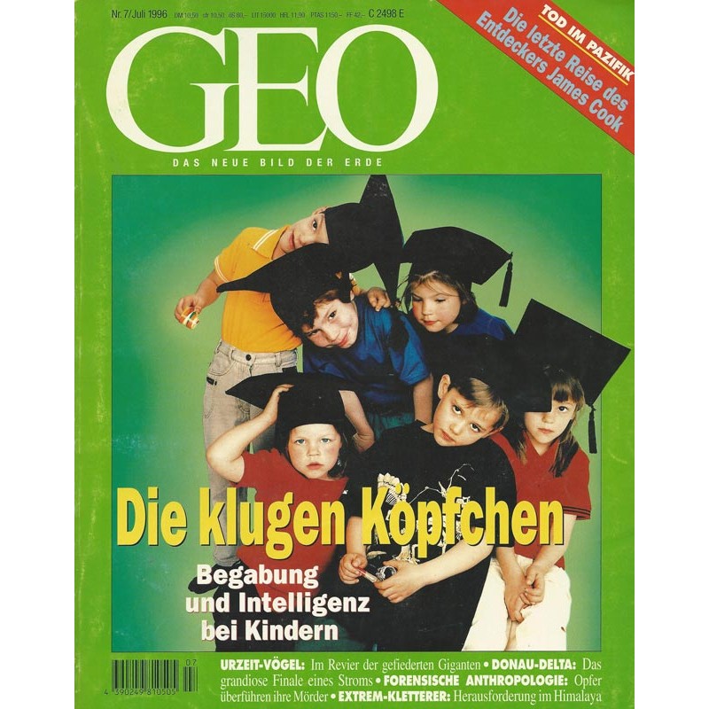 Geo Nr. 7 / Juli 1996 - Die klugen Köpfchen