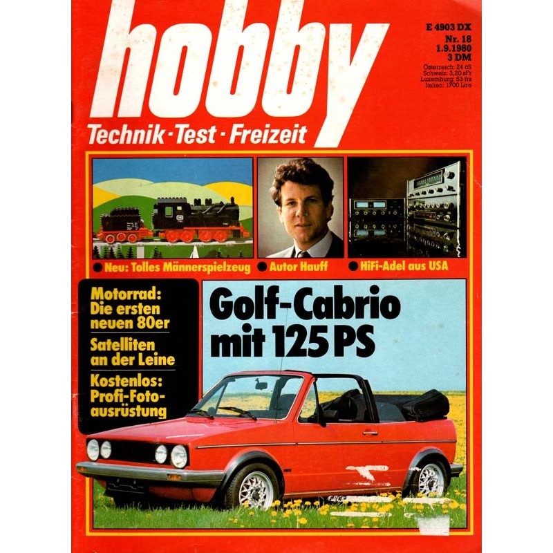Hobby Nr.18 / 1 September 1980 - Golf Cabrio mit 125 PS
