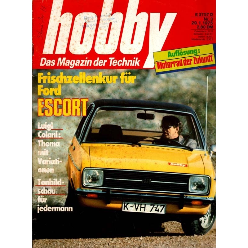 Hobby Nr.3 / 29 Januar 1975 - Ford Escort
