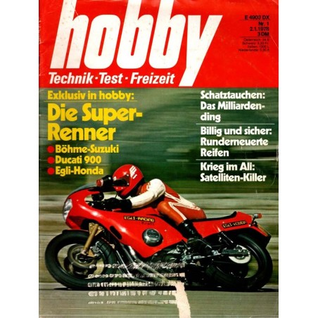 Hobby Nr.1 / 2 Januar 1978 - Die Super Renner
