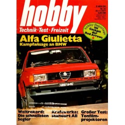 Hobby Nr.25 / 30 November 1977 - Alfa Giulietta