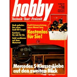Hobby Nr.11 / 27 Mai 1980 - Mercedes S-Klasse