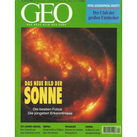 Geo Nr. 4 / April 1998 - Das neue Bild der Sonne