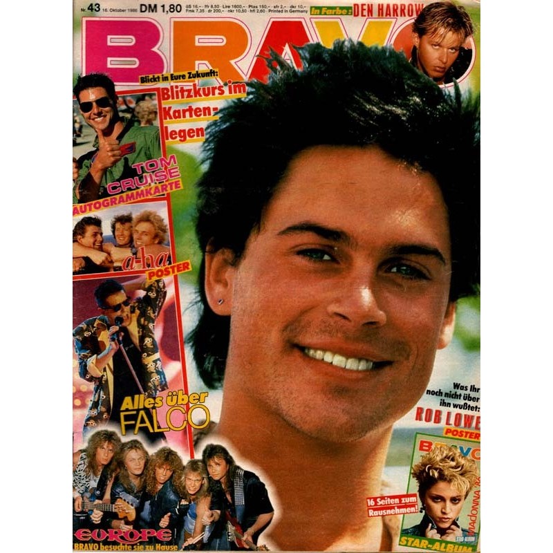 BRAVO Nr.43 / 16 Oktober 1986 - Rob Lowe