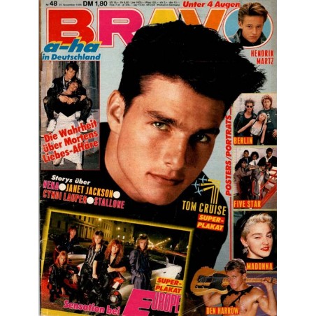 BRAVO Nr.48 / 20 November 1986 - Tom Cruise