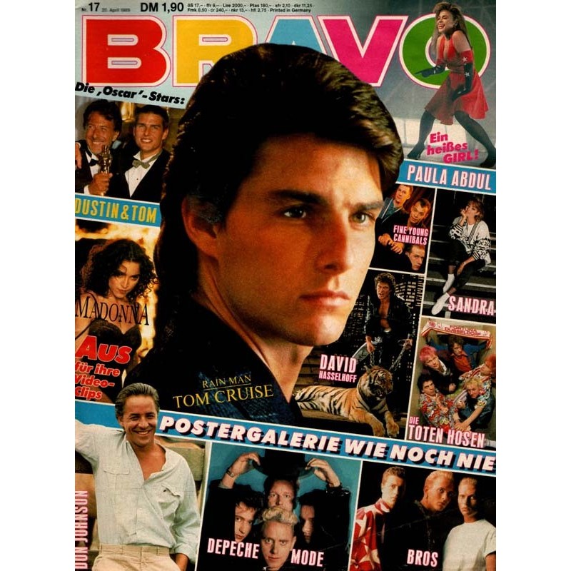 BRAVO Nr.17 / 20 April 1989 - Tom Cruise in Rain Man