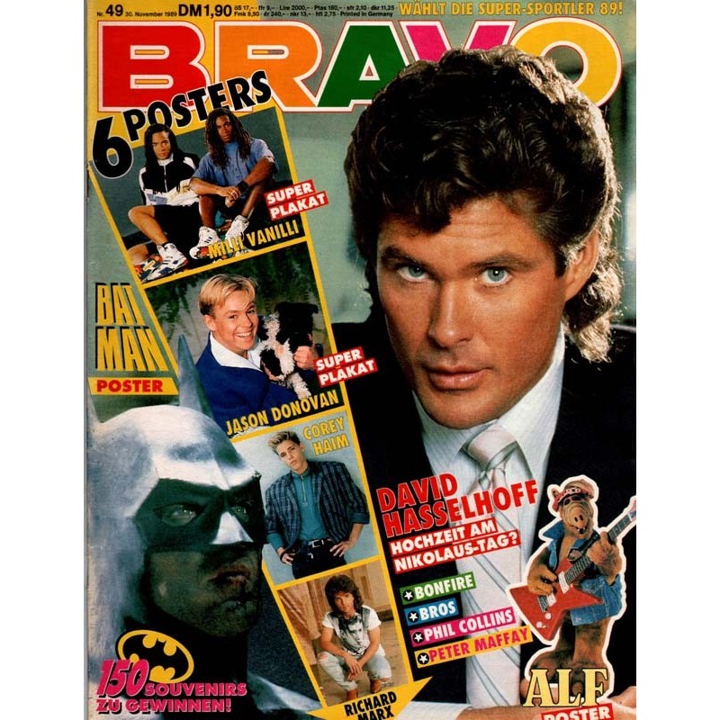 BRAVO Nr.49 / 30 November 1989 - David Hasselhoff