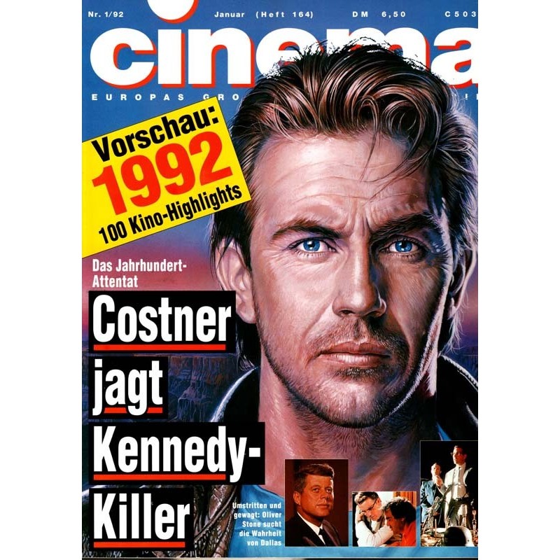 CINEMA 1/92 Januar 1992 - Costner jagt Kennedy Killer