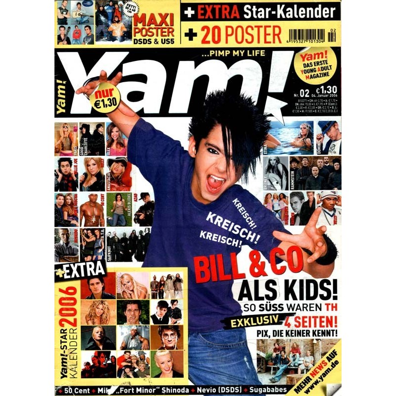 Yam! Nr.2 / 4 Januar 2006 - Bill Kaulitz & Co.
