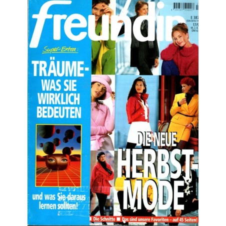 freundin Heft 17 / 2 August 1995 - Die neue Herbst Mode