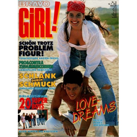 Bravo Girl Nr.16 / 15 Juli 1992 - Love Dreams