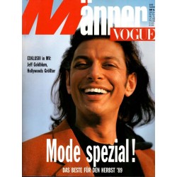 Männer Vogue 9/September 1989 - Jeff Goldblum