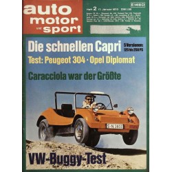 auto motor & sport Heft 2 / 17 Jan. 1970 - VW Buggy Test