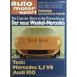 auto motor & sport Heft 5 / 28 Februar 1970 - Wankel Mercedes