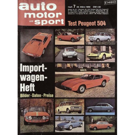 auto motor & sport Heft 7 / 29 März 1969 - Importwagen