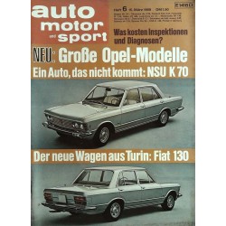 auto motor & sport Heft 6 / 15 März 1969 - Fiat 130
