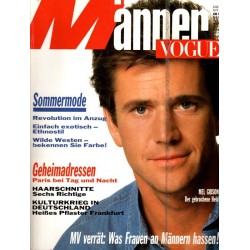 Männer Vogue 4/April 1989 - Mel Gibson