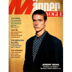 Männer Vogue 3/März 1990 - Jeremy Irons
