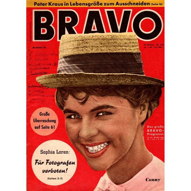 BRAVO Nr.30 / 21 Juli 1959 - Conny Froboess