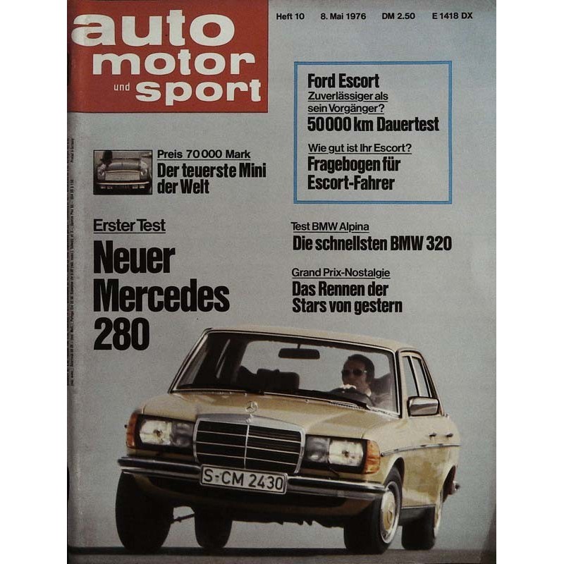 auto motor & sport Heft 10 / 8 Mai 1976 - Neuer Mercedes 280