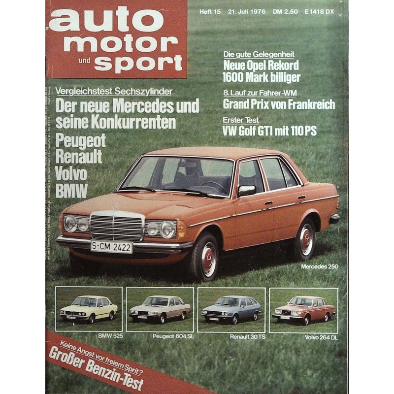 auto motor & sport Heft 15 / 21 Juli 1976 - Mercedes