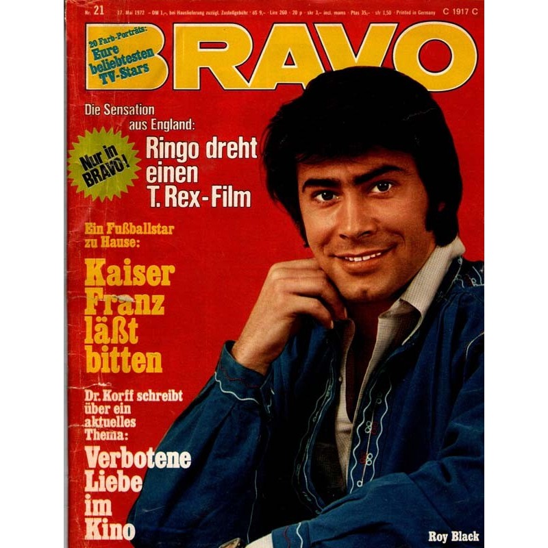 BRAVO Nr.21 / 17 Mai 1972 - Roy Black