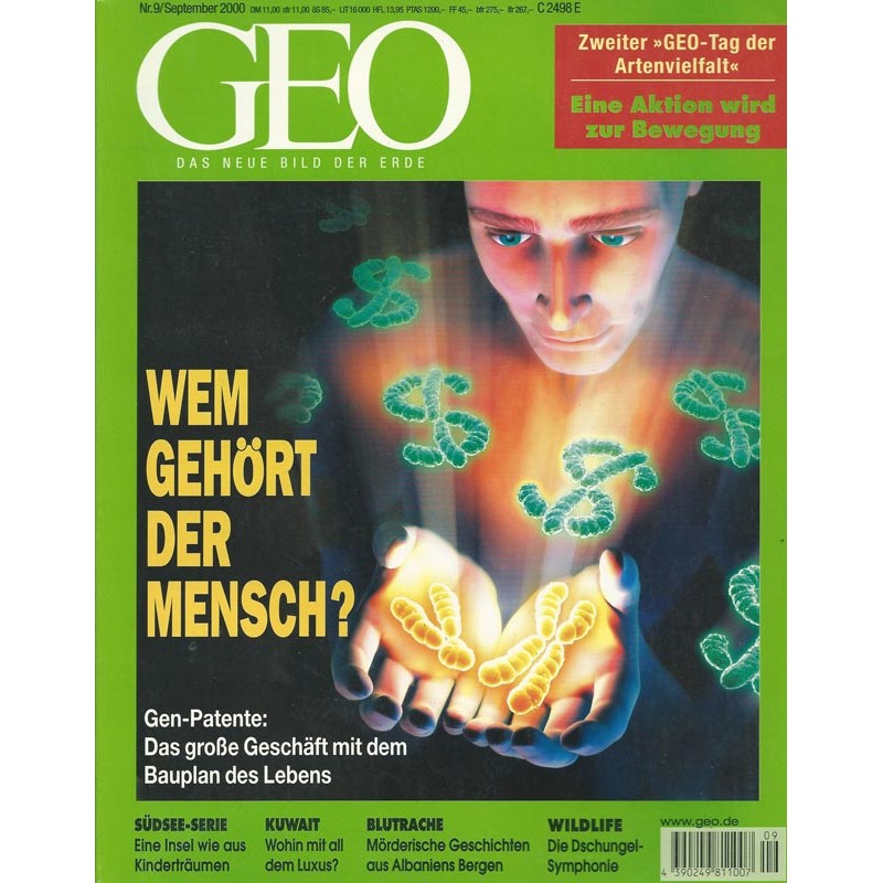 Geo Nr. 9 / September 2000 - Wem gehört der Mensch?