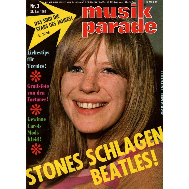Musik Parade Nr. 3 / 31 Januar 1966 - Marianne Faithfull