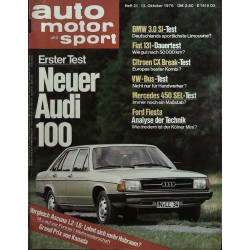 auto motor & sport Heft 21 / 13 Oktober 1976 - Audi 100