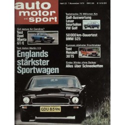 auto motor & sport Heft 23 / 7 Nov. 1975 - Aston Martin V8