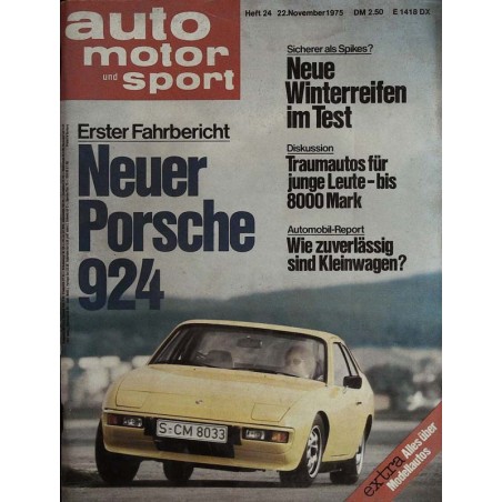 auto motor & sport Heft 24 / 22 Nov. 1975 - Porsche 924
