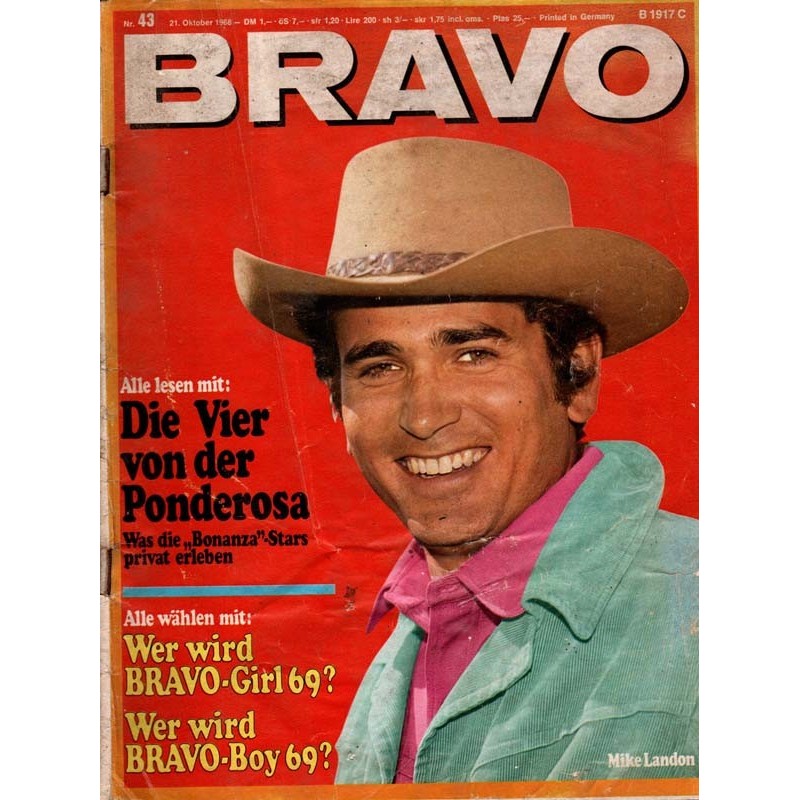 BRAVO Nr.43 / 21 Oktober 1968 - Mike Landon