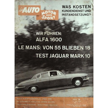 auto motor & sport Heft 15 / 14 Juli 1962 - Jaguar Mark 10