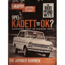 auto motor & sport Heft 25 / 1 Dezember 1962 - Opel Kadett