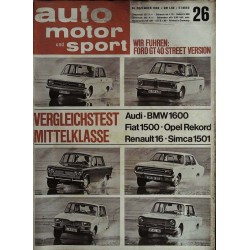 auto motor & sport Heft 26 / 24 Dezember 1966 - Mittelklasse