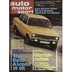 auto motor & sport Heft 10 / 8 Mai 1971 - Opel Ascona 19 SR