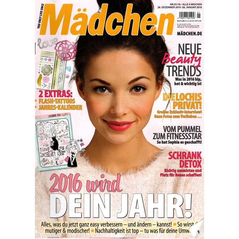 Mädchen Nr.1 / 28 Dezember - 26 Januar 2016 - Dein Jahr