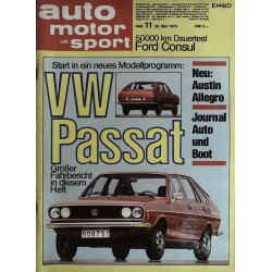 auto motor & sport Heft 11 / 26 Mai 1973 - VW Passat