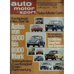 auto motor & sport Heft 4 / 19 Februar 1972 - Kaufspiegel