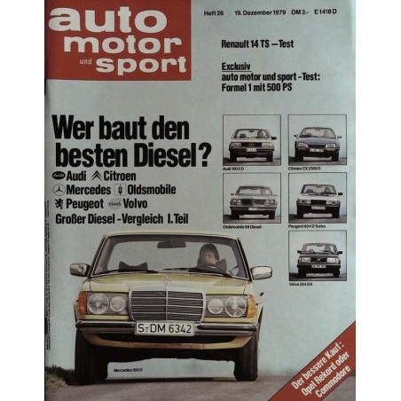 auto motor & sport Heft 26 / 19 Dezember 1979 - Mercedes 300 D