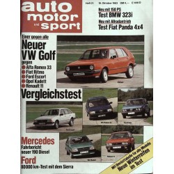auto motor & sport Heft 21 / 19 Oktober 1983 - Neuer VW Golf