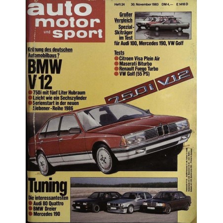 auto motor & sport Heft 24 / 30 November 1983 - BMW 750i V12