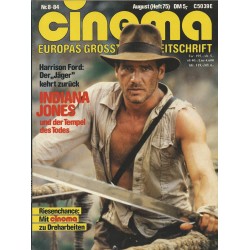 CINEMA 8/84 August 1984 - Indiana Jones