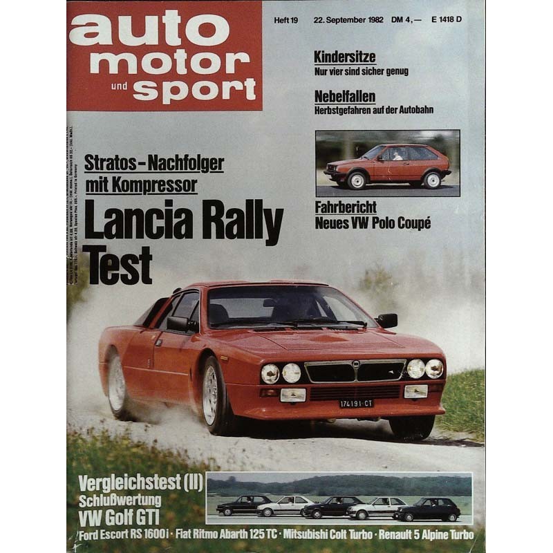 auto motor & sport Heft 19 / 22 September 1982 - Lancia Rally