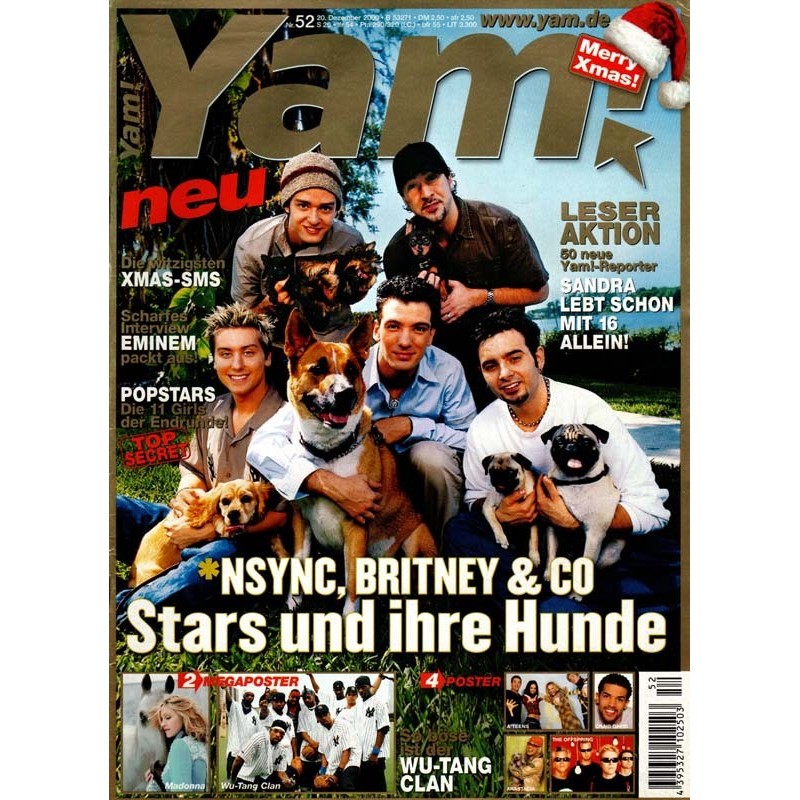 Yam! Nr.52 / 20 Dezember 2000 - Stars und ihre Hunde