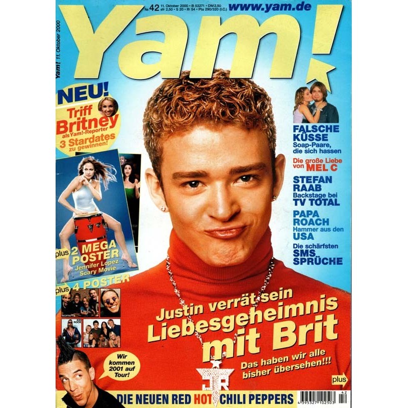 Yam! Nr.42 / 11 Oktober 2000 - Justin mit Brit