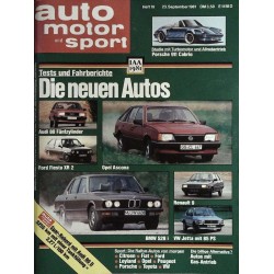 auto motor & sport Heft 19 / 23 September 1981 - Neue Autos